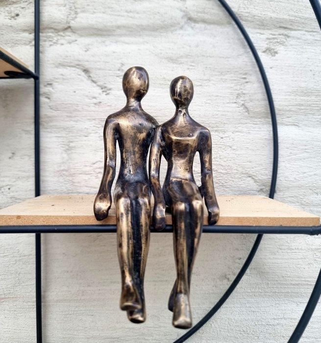Beeldje - An abstract couple - Brons, Antiek en Kunst, Kunst | Designobjecten