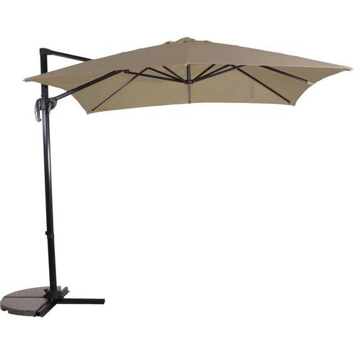 Libra zweefparasol taupe 2.5x2.5 m, Huis en Inrichting, Stoelen, Nieuw, Ophalen of Verzenden