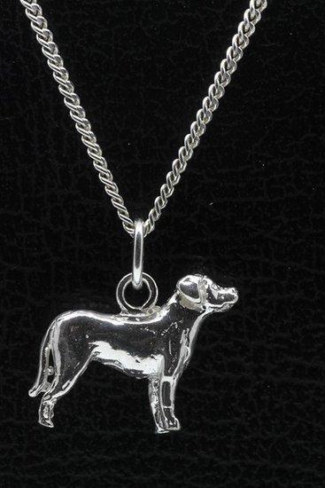 Zilveren Zwitserse sennenhond ketting hanger - groot, Sieraden, Tassen en Uiterlijk, Kettinghangers, Verzenden