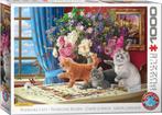 Puzzelende Poesjes Puzzel (1000 stukjes) | Eurographics -, Hobby en Vrije tijd, Denksport en Puzzels, Verzenden, Nieuw