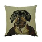 gobelin kussen aristo graaf teckel 45x45cm, Huis en Inrichting, Woonaccessoires | Overige, Verzenden, Nieuw