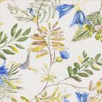 AA102 - Decoratief Stof - Kolibrie, Bloemen en Bladeren –