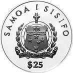 Samoa. Kon-Tiki. 25 Dollars 1986 Kon-Tiki Proof 5 oz .999