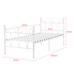 Metalen bedframe Apolda met matras wit 90x200 cm, Huis en Inrichting, Verzenden, Nieuw