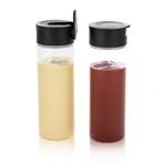 Tupperware 2 Knijpflessen 360 ml TransparantZwart, Huis en Inrichting, Keuken | Tupperware, Ophalen of Verzenden, Nieuw