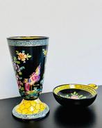 Roger Colas. Faience of Clamecy - Hand Made - Plate - Beker