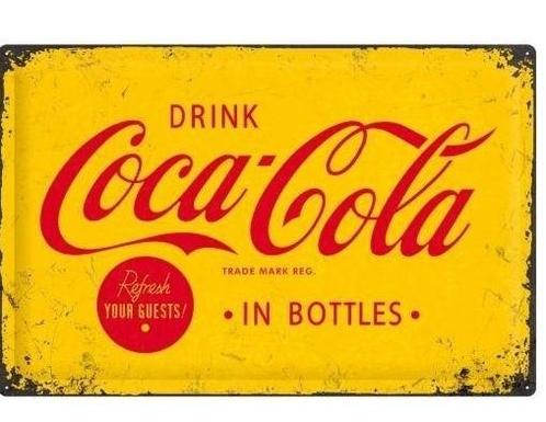 Drink Coca-Cola in bottles reclamebord, Verzamelen, Merken en Reclamevoorwerpen, Nieuw, Ophalen of Verzenden