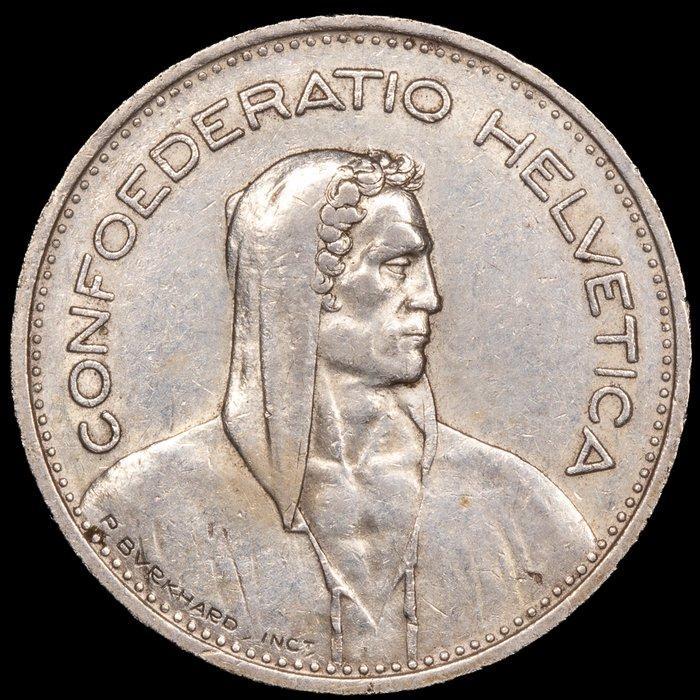 Zwitserland. 5 Francs 1954-1966 (2 monedas) (Zonder, Postzegels en Munten, Munten | Europa | Niet-Euromunten