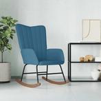 vidaXL Schommelstoel fluweel blauw, Verzenden, Nieuw