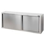 HCB Wandkast - schuifdeur - 200 cm - RVS, Verzenden, Nieuw in verpakking, RVS Meubilair