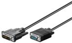 DVI-A naar VGA kabel / zwart - 3 meter, Nieuw, Ophalen of Verzenden