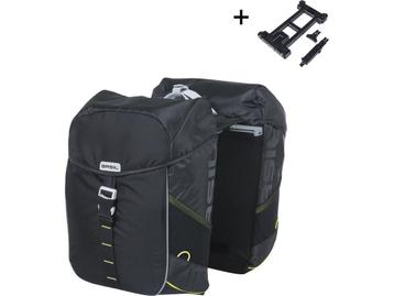 Basil Miles dubbele fietstas MIK, 34L, black lime beschikbaar voor biedingen