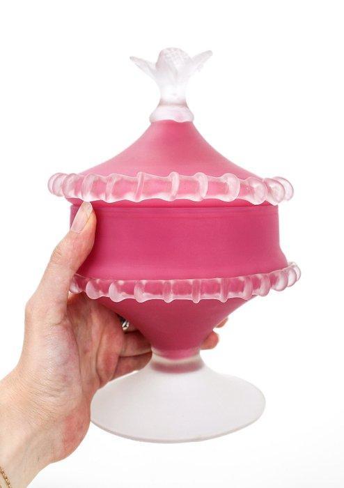Bonbonnière sur pied en opaline et verre de Toscane - Doos -, Antiek en Kunst, Kunst | Designobjecten