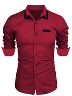 Casual mode shirt met lange mouwen voor heren, Kleding | Heren, Overhemden, Nieuw, Verzenden