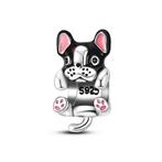 Franse Bulldog Hond Bedel Charm in Kleur Pandora compatible, Sieraden, Tassen en Uiterlijk, Bedels, Nieuw, Overige merken, Verzenden