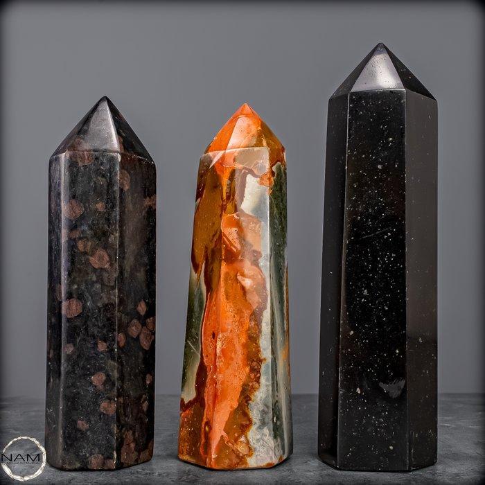 Säulen der Erde – Een exclusieve set uit Arfvedsoniet-,, Verzamelen, Mineralen en Fossielen