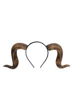 Haarband Hoorns Goud Diadeem Griekse God Ram Bok Haar Band H, Ophalen of Verzenden, Nieuw, Halloween, Accessoires