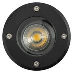 Grondspot LED Ø11 incl. GU10 Rond Zwart Tuinverlichting, Verzenden, Minder dan 50 watt, Spots, Nieuw