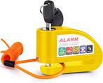 VINZ Elbroes Alarm Schijfremslot 6mm - Geel, Motoren, Accessoires | Sloten, Nieuw
