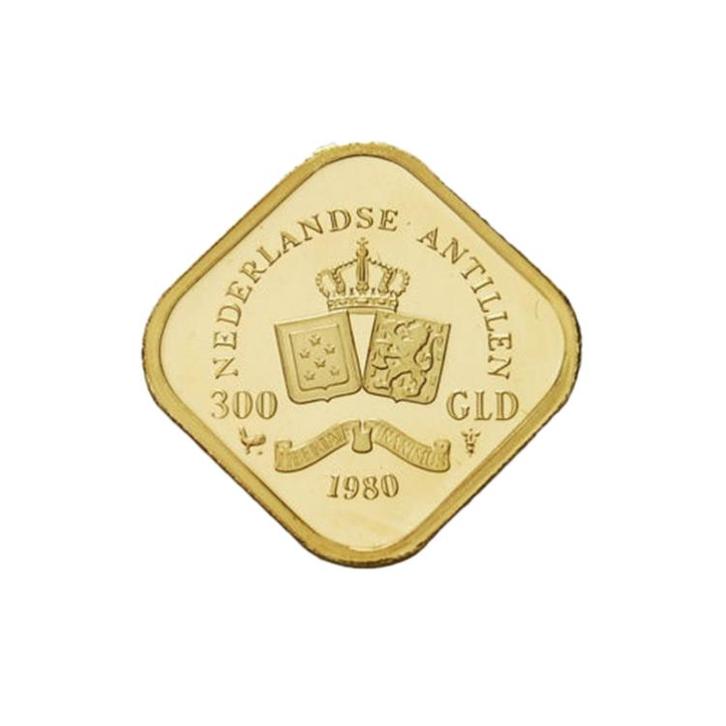 Gouden munt 300 Gulden Nederlandse Antillen (1980), Postzegels en Munten, Edelmetalen en Baren, Verzenden