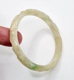 Oud Birmaans Lichtgroene jade Bangle, Armband met