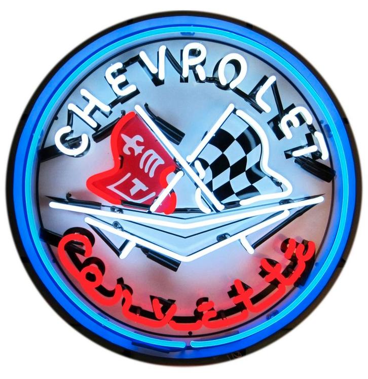 Chevrolet Corvette Neon Verlichting 60 cm - Blauw, Rood, Wit, Auto's, Chevrolet, Ophalen