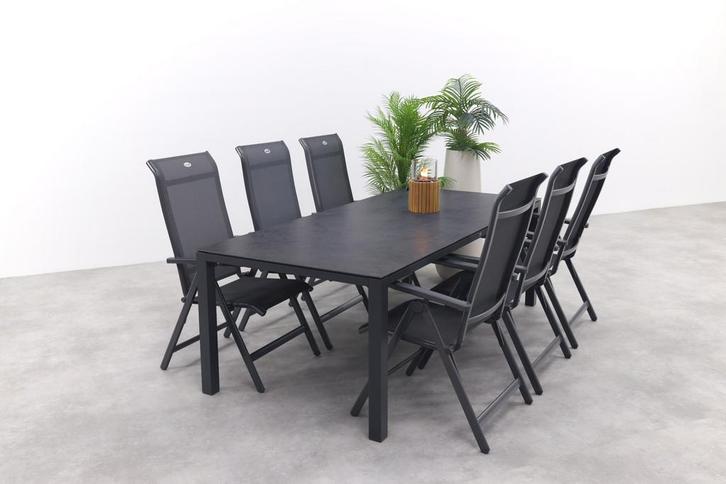 Hartman Milaan/Chaneo verstelbare tuinset - 220x100 cm. -, Tuin en Terras, Tuinsets en Loungesets, Tuinset, Nieuw, Overige materialen