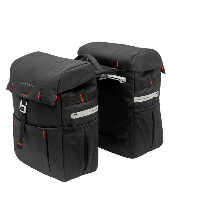 New Looxs Dubbele Fietstas Vigo Zwart MIK 37L, Fietsen en Brommers, Fietsaccessoires | Fietstassen, Nieuw, Verzenden
