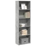 vidaXL Boekenkast 60x30x189 cm bewerkt hout betongrijs, Huis en Inrichting, Kasten | Boekenkasten, Minder dan 50 cm, Verzenden
