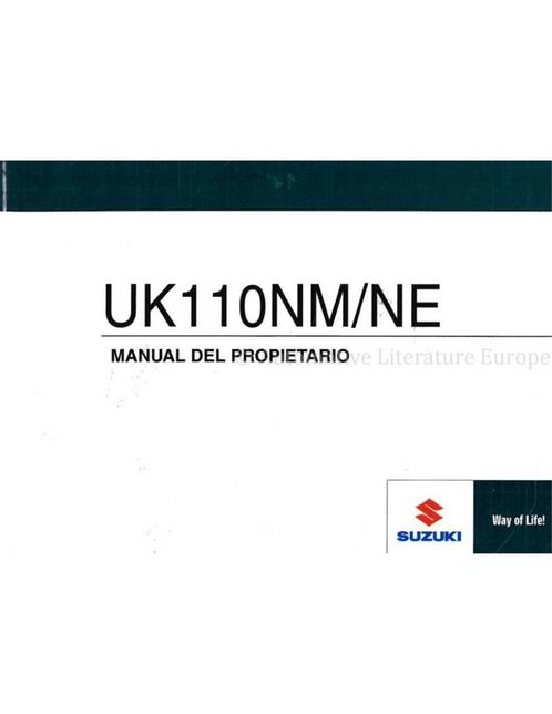 2019 SUZUKI UK110NM/NE INSTRUCTIEBOEKJE SPAANS, Auto diversen, Handleidingen en Instructieboekjes