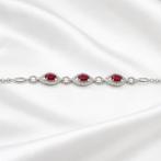 Zonder minimumprijs - Armband Verguld Robijn - Topaas - 18k, Nieuw