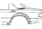 Inlasrand achterscherm | Mercedes w201, Auto-onderdelen, Carrosserie en Plaatwerk, Nieuw, Ophalen of Verzenden