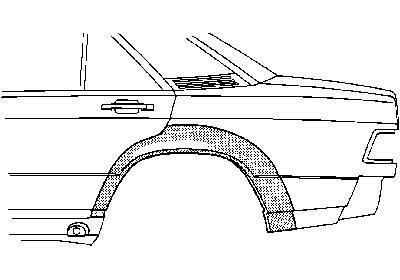 Inlasrand achterscherm | Mercedes w201, Auto-onderdelen, Carrosserie en Plaatwerk, Ophalen of Verzenden