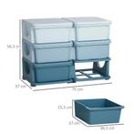 TRUUSK Opbergdoos Kunststof, 6 Lades, Speelgoed Organizer, C, Kinderen en Baby's, Kinderkamer | Commodes en Kasten, Verzenden