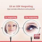 2dekans | Fraay® Make Up Spiegel met LED Verlichting - 10x, Ophalen of Verzenden, Zo goed als nieuw