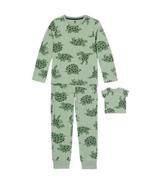 HEMA Kinderpyjama met poppenpyjama dino donkergroen van sale, Verzenden, Nieuw
