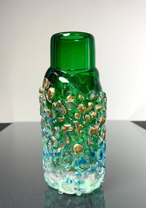 Maxence Parot - Vaas - Unieke vaasreliëfkleuren en goud -, Antiek en Kunst, Kunst | Designobjecten
