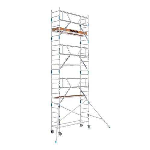 ALX rolsteiger 75 x 8.2m WH met AGS voorloopleuning, Doe-het-zelf en Verbouw, Steigers, Rolsteiger of Kamersteiger, Nieuw, Verzenden
