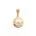 Gouden hanger met parel | Vintage (pearl, kettinghanger), Overige merken, Goud, Gebruikt, Ophalen of Verzenden
