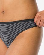HEMA Damesstring katoen - 2 stuks zwart/wit, Kleding | Dames, Ondergoed en Lingerie, Verzenden