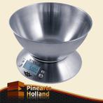 RVS Keuken- Horeca Weegschaal (5 kg x 1g)  Temperatuurmeting