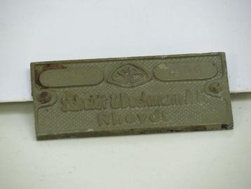 EisenbahnSchild Scheidt & Bachmann A.G. Rheydt 1955 beschikbaar voor biedingen