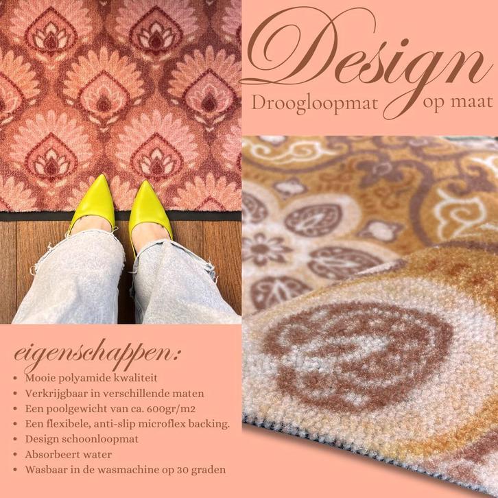 Design deurmat/ droogloopmat op maat Merel in Wonderland, Tuin en Terras, Deurmatten, Droogloopmat, Schoonloopmat, Binnen, Nieuw