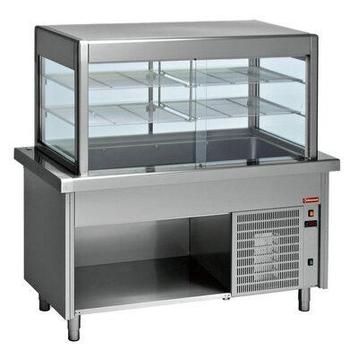 Top element + gekoelde vitrine op openkast 4x gn 1/1 | beschikbaar voor biedingen