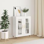 vidaXL Dressoir 69,5x34x90 cm bewerkt hout hoogglans wit, Verzenden, Nieuw, 50 tot 100 cm, 25 tot 50 cm