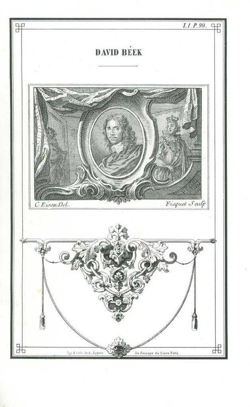 Portrait of David Beck, Antiek en Kunst, Kunst | Etsen en Gravures