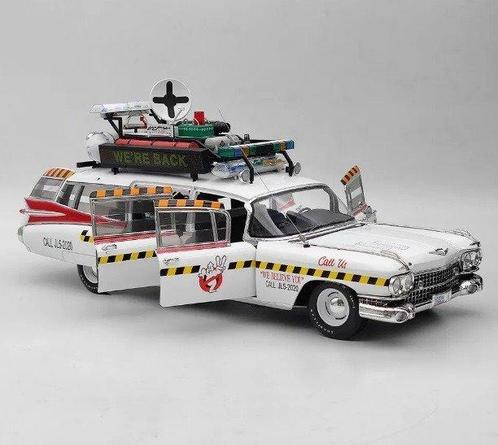 Hot Wheels 1:18 - Modelauto - Cadillac Ghostbusters II Ecto, Hobby en Vrije tijd, Modelauto's | 1:5 tot 1:12