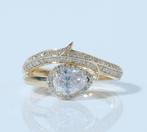 Statement ring - 14 karaat Geel goud - 1.07ct. tw. Diamant