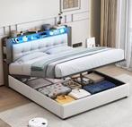 Modern Fluwelen Opbergbed met LED en USB Aansluiting, Huis en Inrichting, Slaapkamer | Bedden, Verzenden, Nieuw