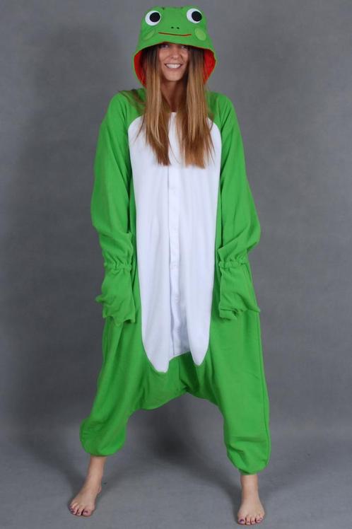 Onesie Kikker Pak S-M Kikkerpak Kostuum Groen Pad 158 164 Za, Kleding | Dames, Carnavalskleding en Feestkleding, Kleding, Nieuw